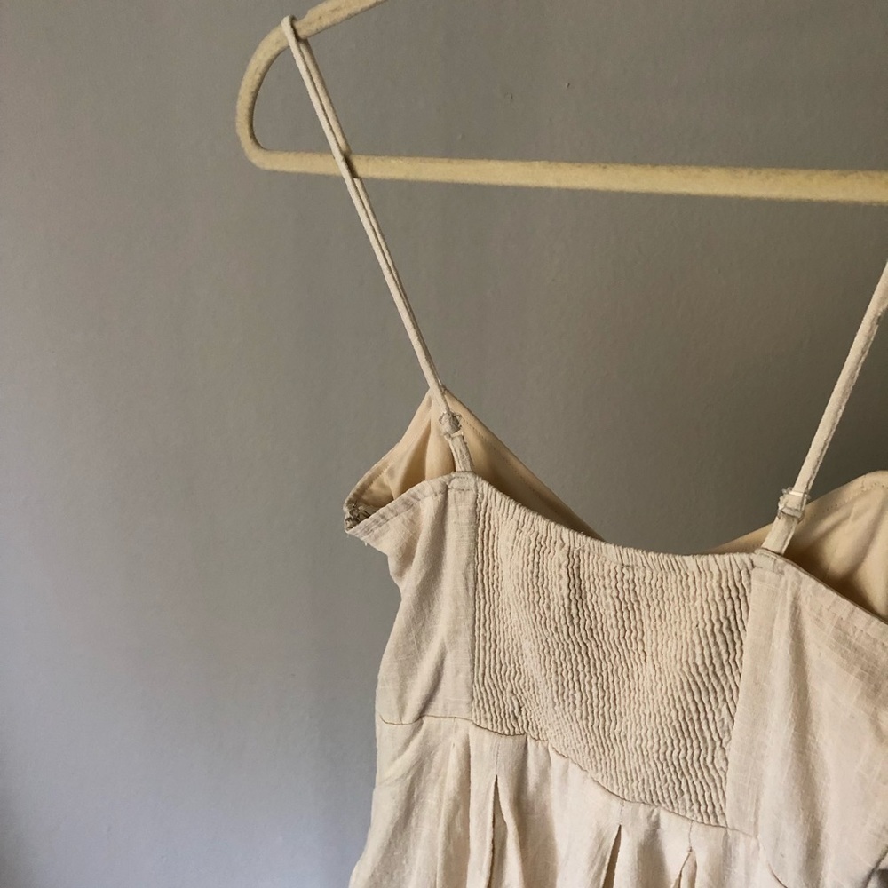 SKY AND SPARROW Knot Cream Midi Dress M - Picture 9 of 10